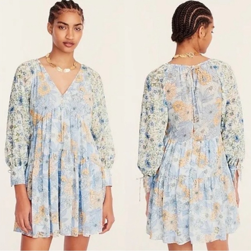 J. Crew Long Sleeve Floral Dress